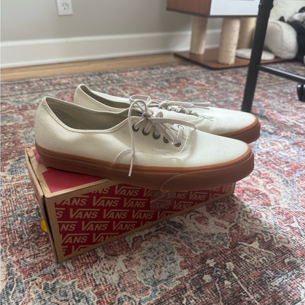 Vans Men's White Canvas Sneakers
